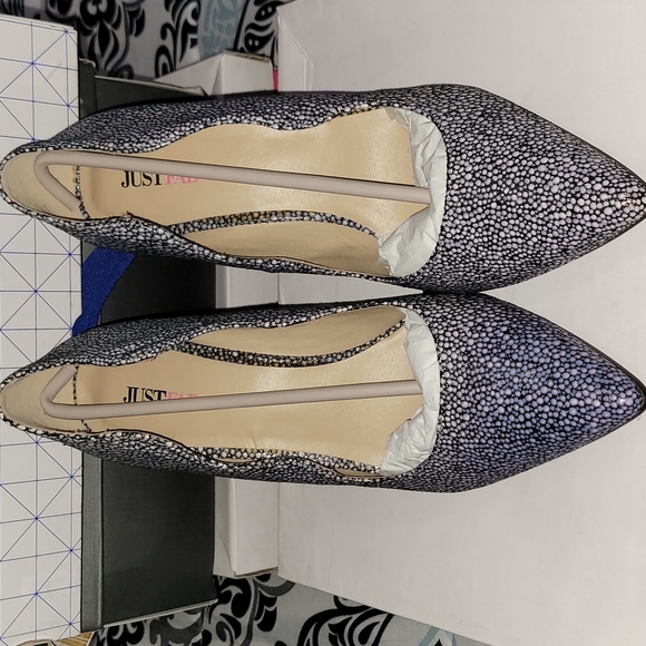 Blue multi color heeled pump - Picture 2 of 4